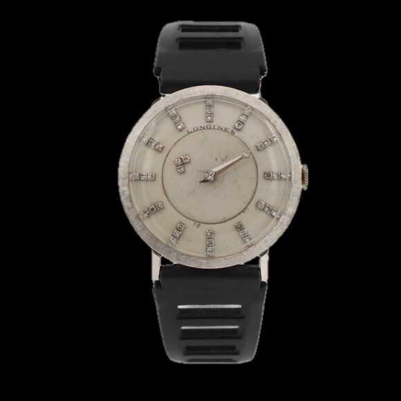 Vintage Longines Mystery Dial Men's Mechanical Wristwatch 528 Swiss 14k WGF - Picture 1 of 4